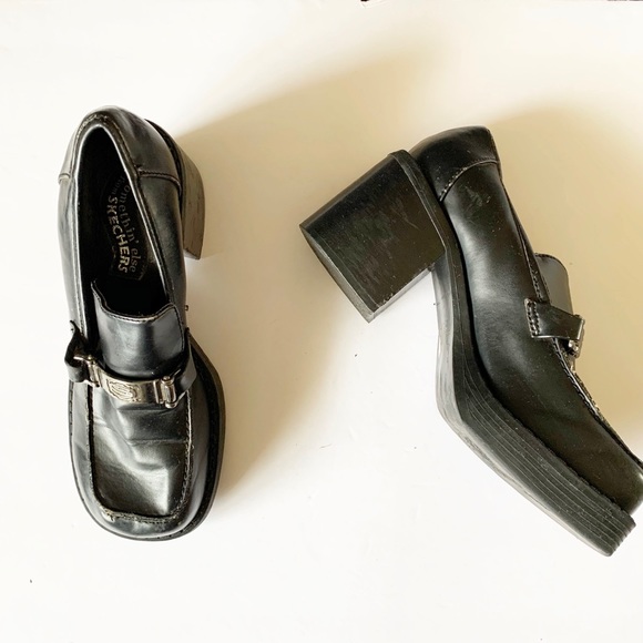 Skechers Shoes - Sketchers Y2K Square Toe Platform Chunky Heel Mule